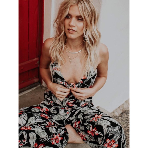 Tropical Print Jumpsuit — NWT - Picture 3 of 6